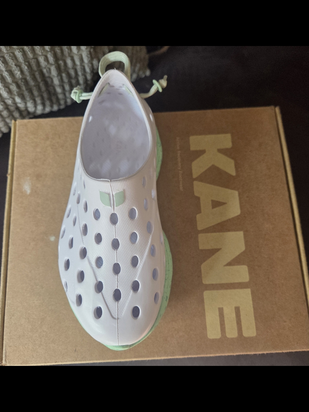 Kane Kids White & Mint Slip-On Water Shoe